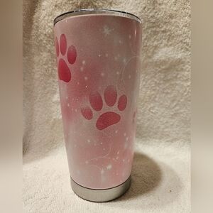 Pink Paw Print 20oz Tumbler, Cup, Mug